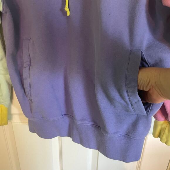 Teddy Fresh Pastel Colorblock Hoodie 100% Cotton Long Sleeve Men's Size Small - Picture 4 of 13